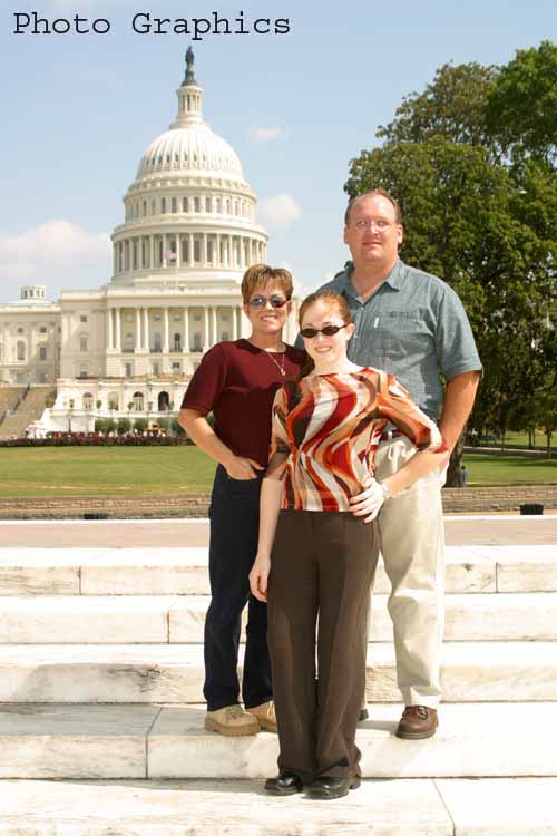Renae, Krista and Steve at the Capitol
