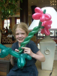 Balloon Animals were made for children at the reception